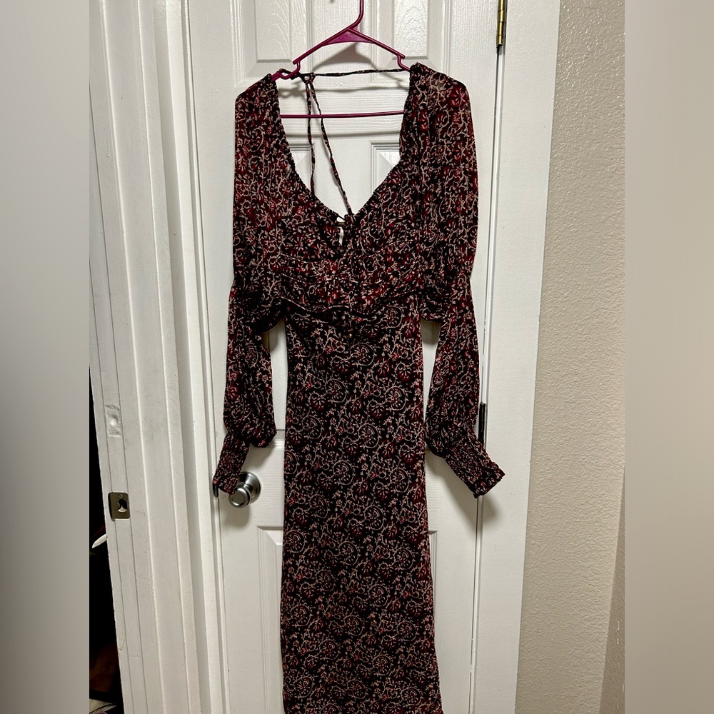 Free people Aglow cutout midi dress, size medium